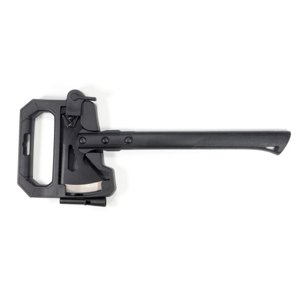 Universalaxt mit Hammer von Origin Outdoors, Draufsicht auf weißem Hintergrund